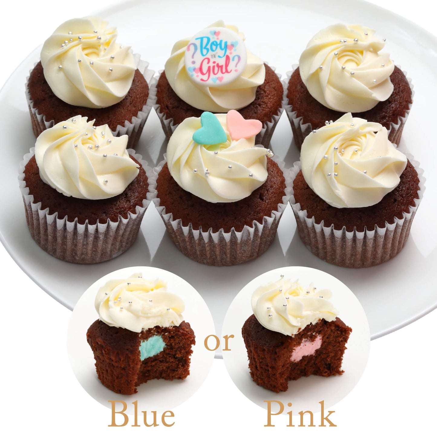 Gender Reveal Cupcakes Box（6個 / 12個）※3～4日以内順次発送