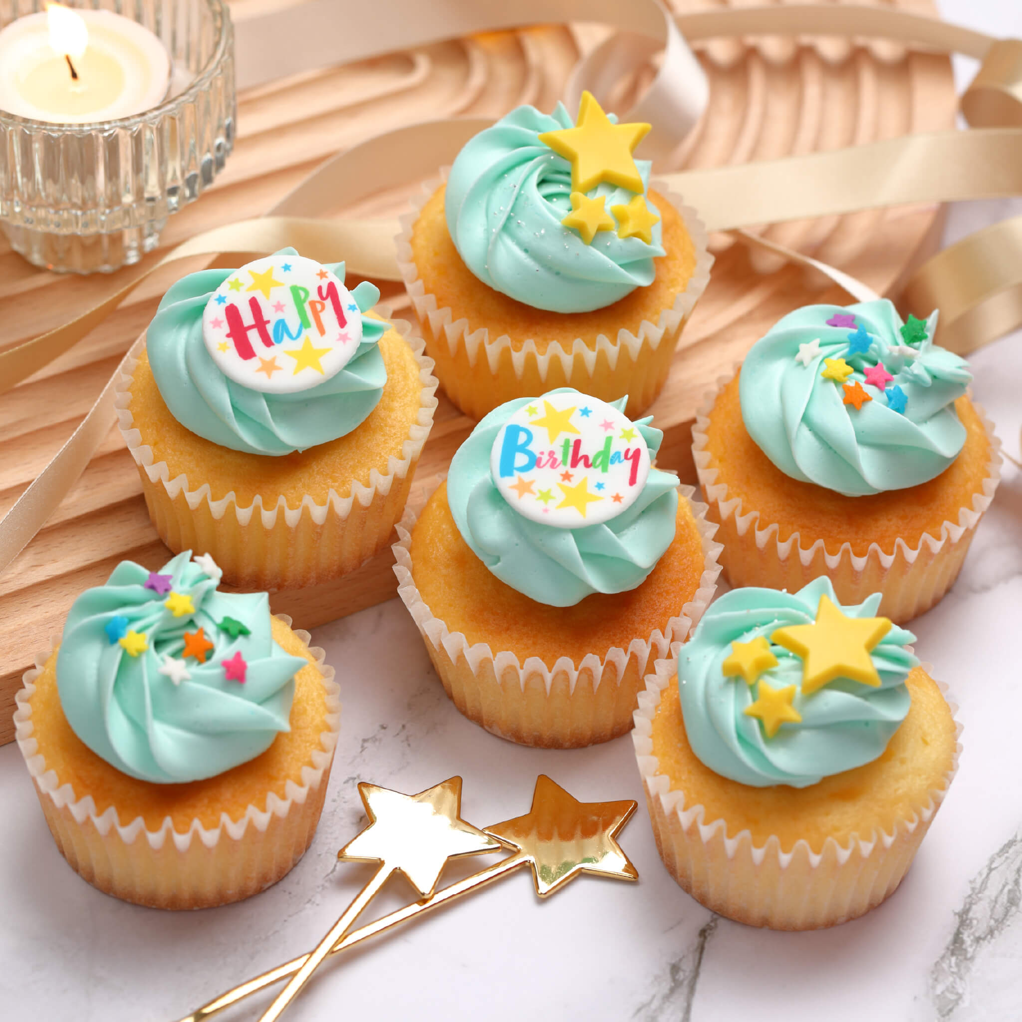 スターバースデーボックス（6個）※3～4日以内順次発送 – BellasCupcakes