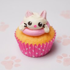 Photo2: Cat Cupcake Box(Cute|6pcs|Vanilla) (2)