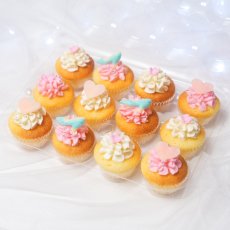 Photo2: Mini Girly Cupcake Box (Pink | 12)  (2)