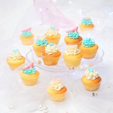 Photo4: Mini Girly Cupcake Box (Pink & Blue | 24)  (4)