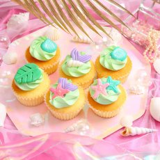 Photo3: Mermaid cupcake box (Light Bluer&Green|12pcs) (3)