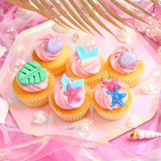 Photo2: Mermaid cupcake box (Pink&Purple|12pcs) (2)