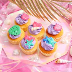 Photo3: Mermaid cupcake box (Pink&Purple|12pcs) (3)